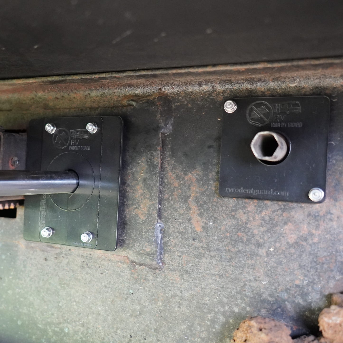 RV Rodent Guard and Spare TIre Installed
